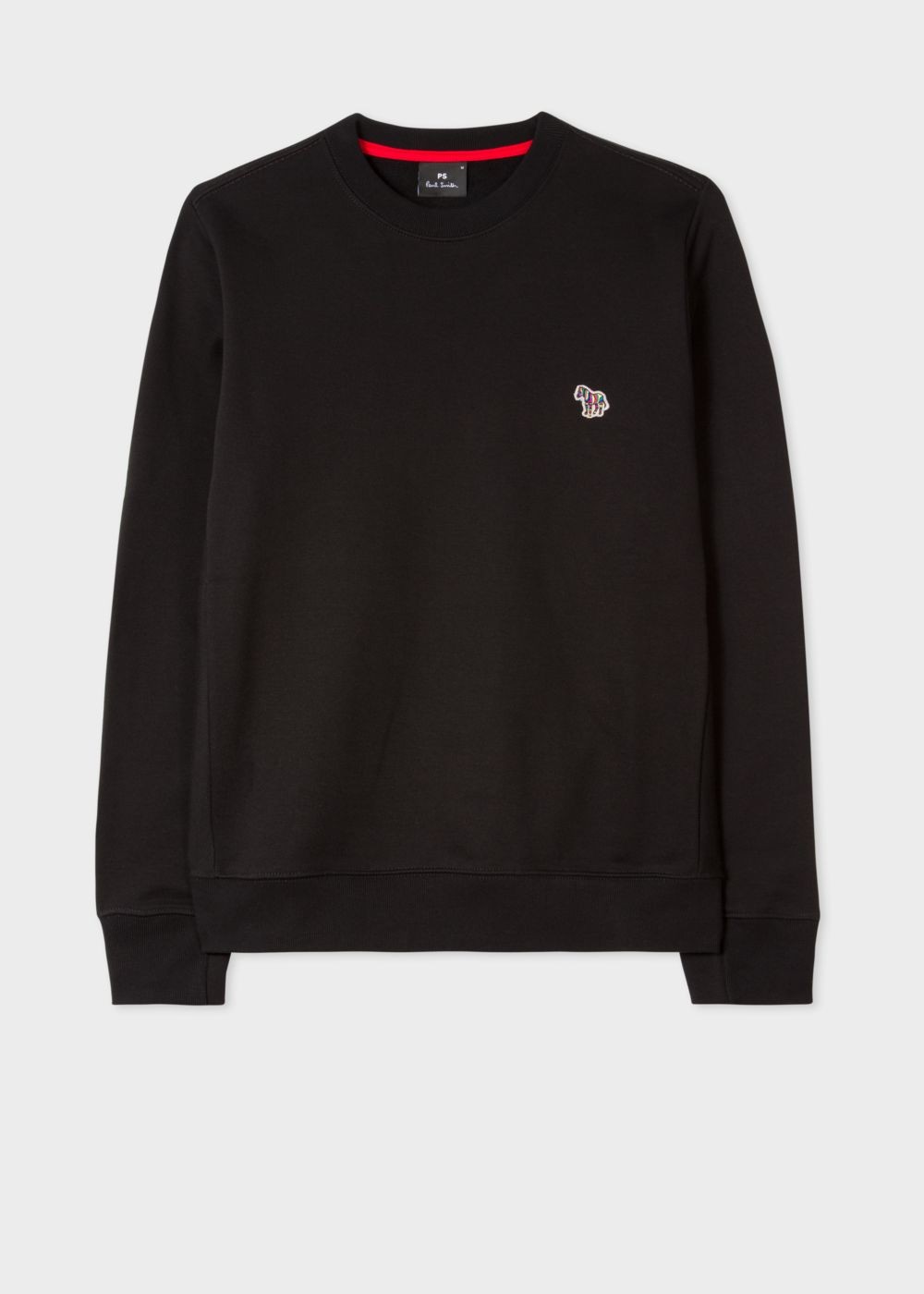 Paul Smith Men's Black Organic-Cotton Zebra Logo Sweatshirt