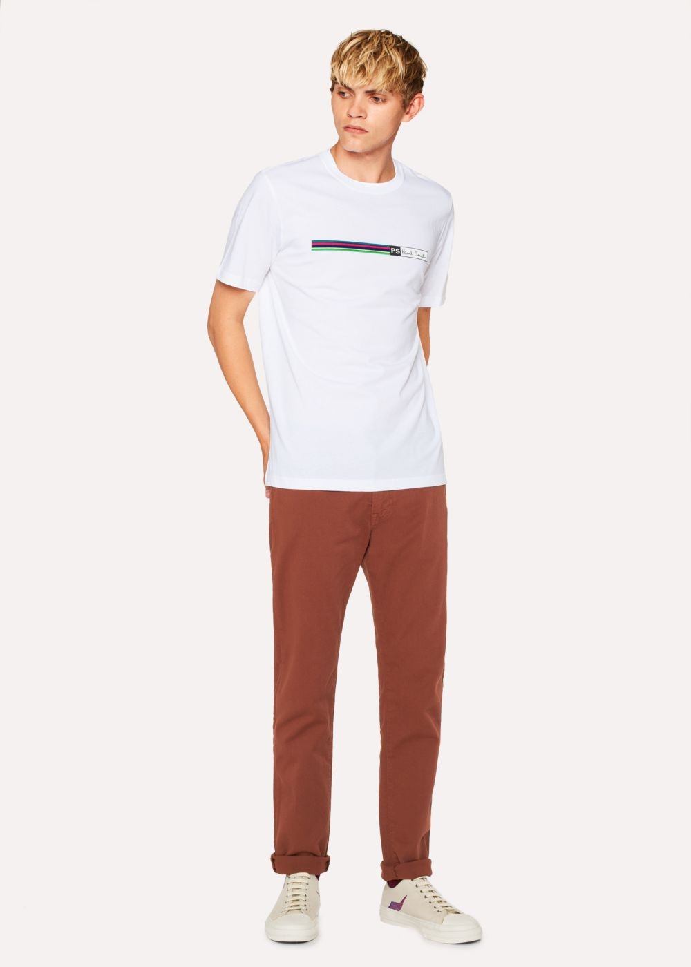 Paul Smith Men's Tapered-Fit Rust Garment-Dye Jeans