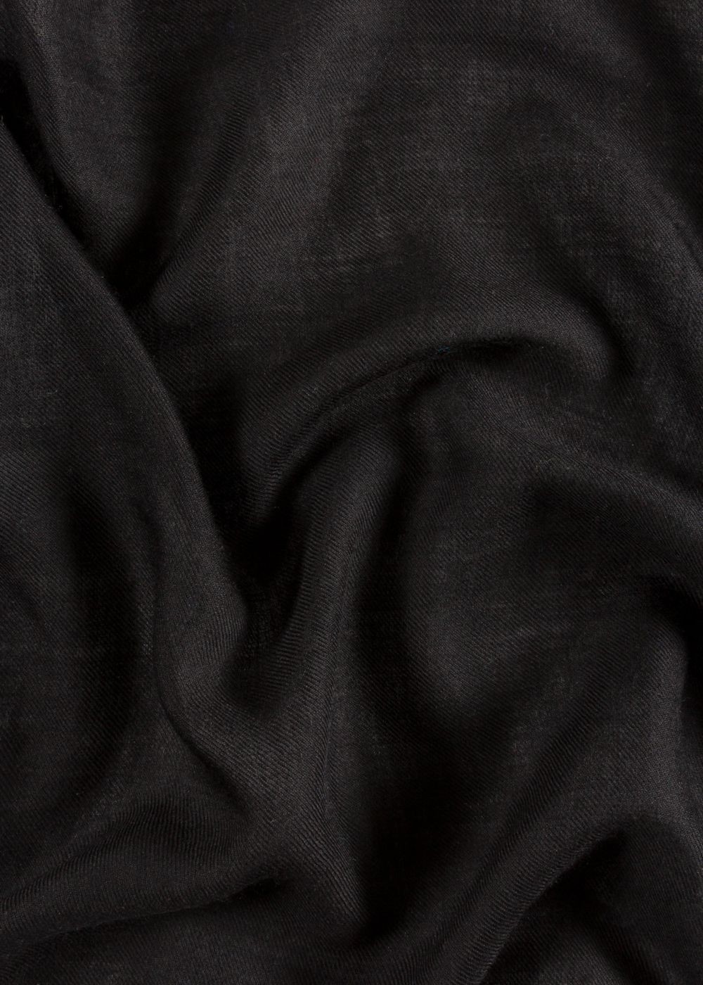 Paul Smith Men's Black 'lion' Embroidery Wool Scarf