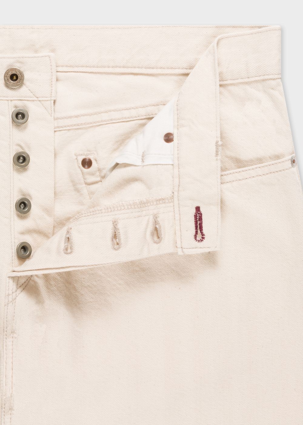 Paul Smith Men's Standard-Fit Cream Red Ear Jeans