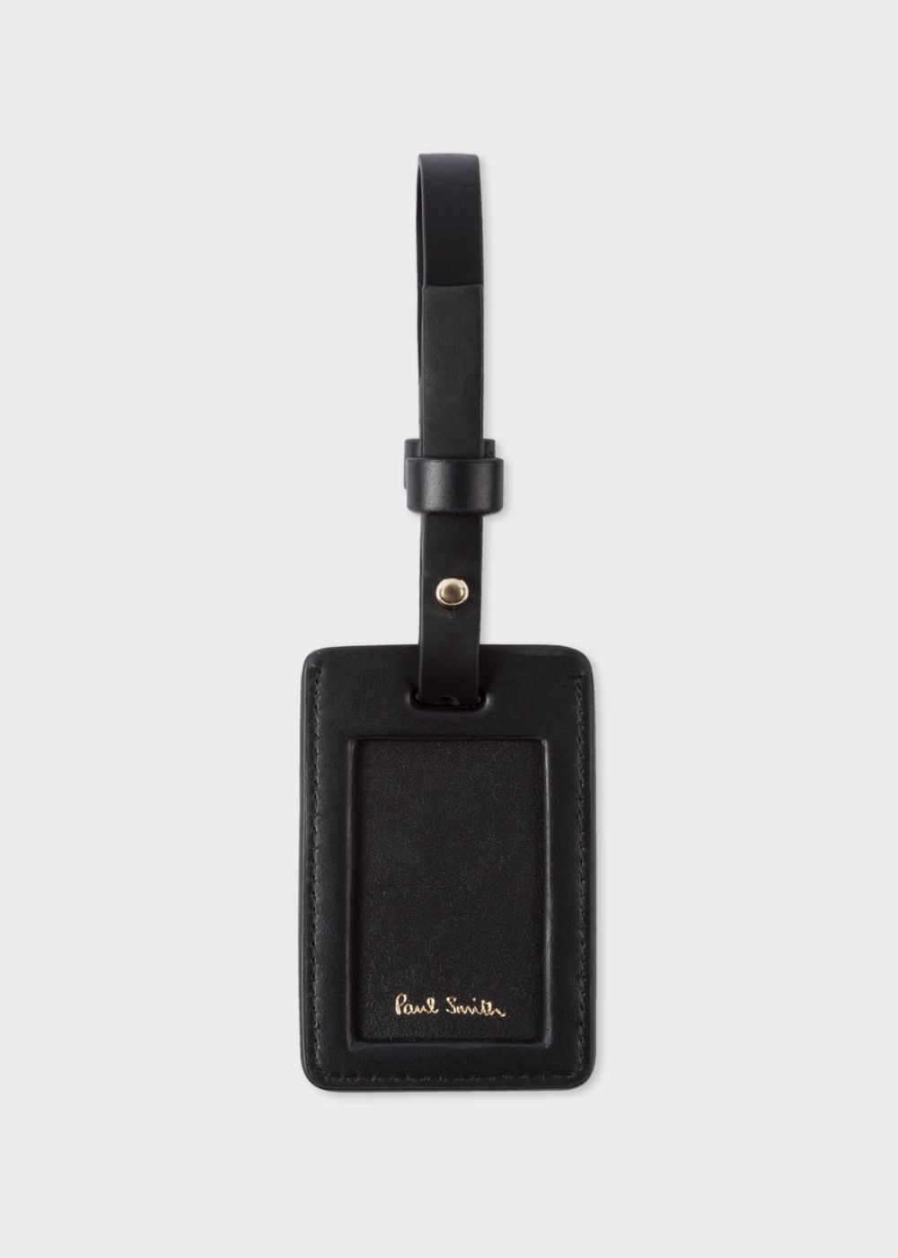 Paul Smith Black Leather Luggage Tag Men