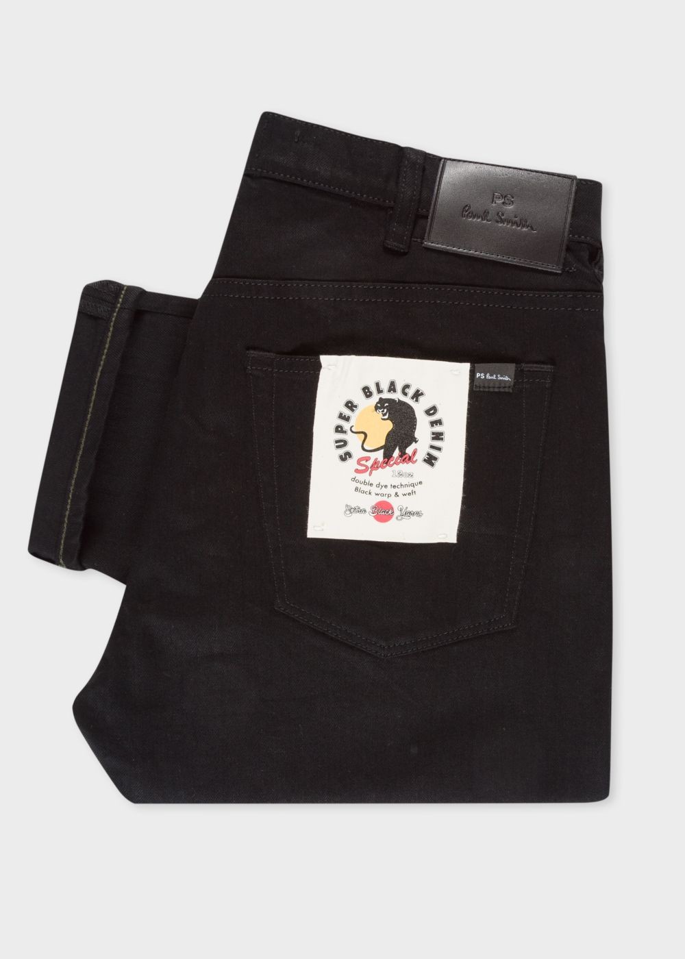Paul Smith Mens's Tapered-Fit 'super Black' Stretch-Denim Jeans