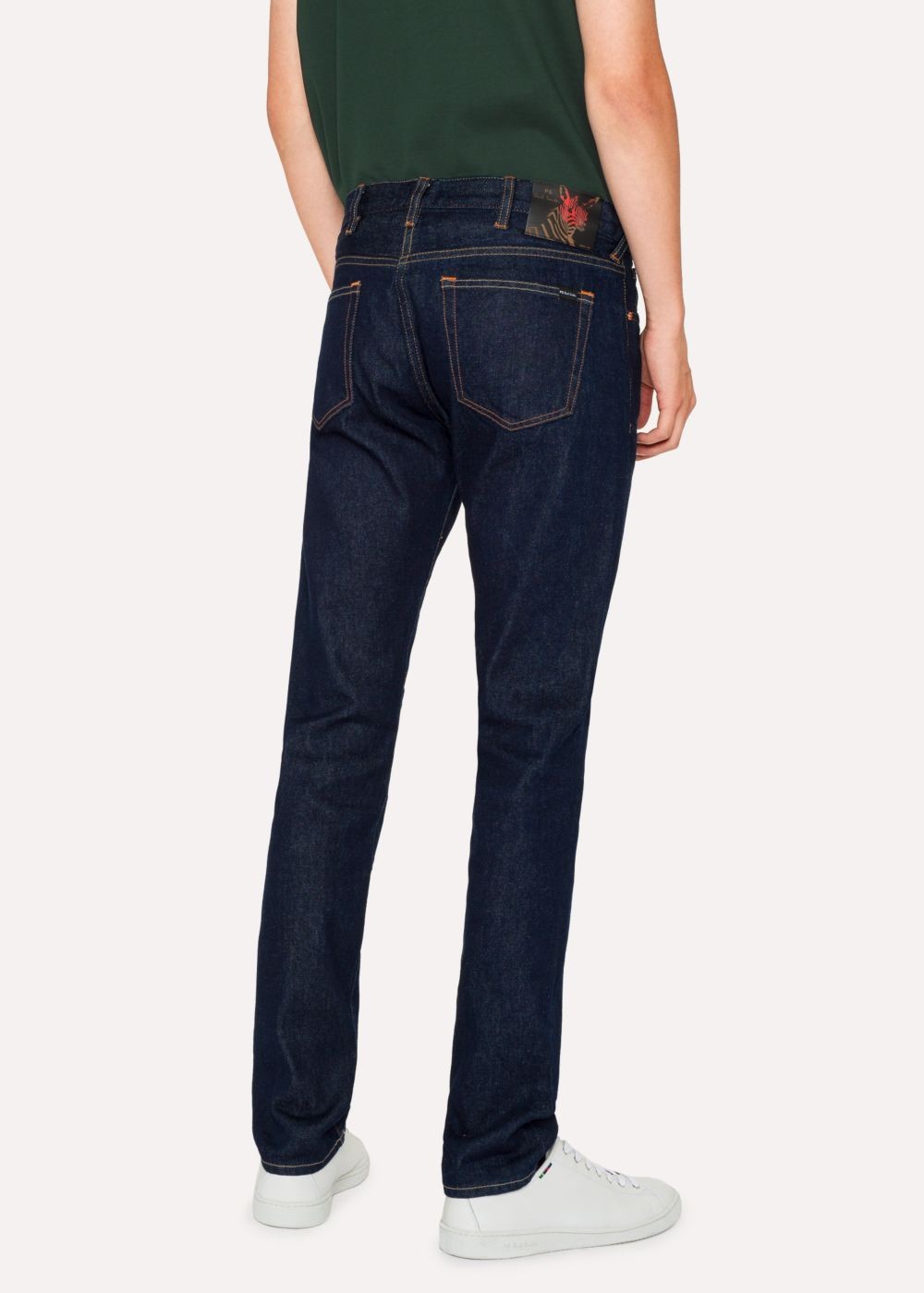 Paul Smith Men's Slim-Standard .5Oz 'rigid Western Twill' Indigo Denim Jeans