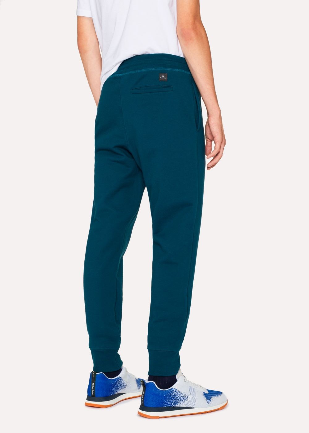 Paul Smith Mens's Teal Zebra Logo Cotton SweatPants