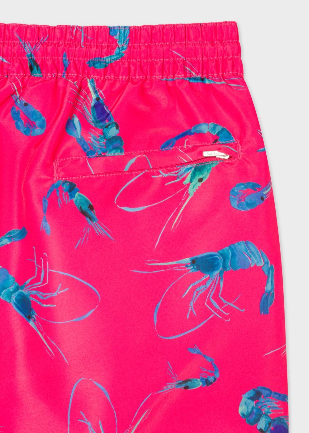 Paul Smith Men's Fluorescent Pink 'prawn' Print Swim Shorts