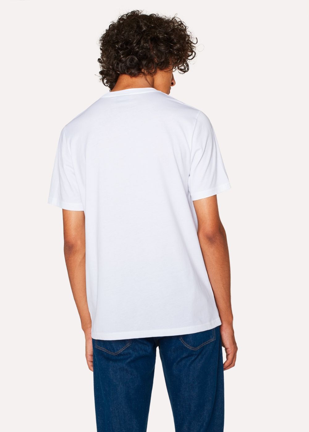 Paul Smith Men's White Organic-Cotton 'zebra' Print T-Shirts