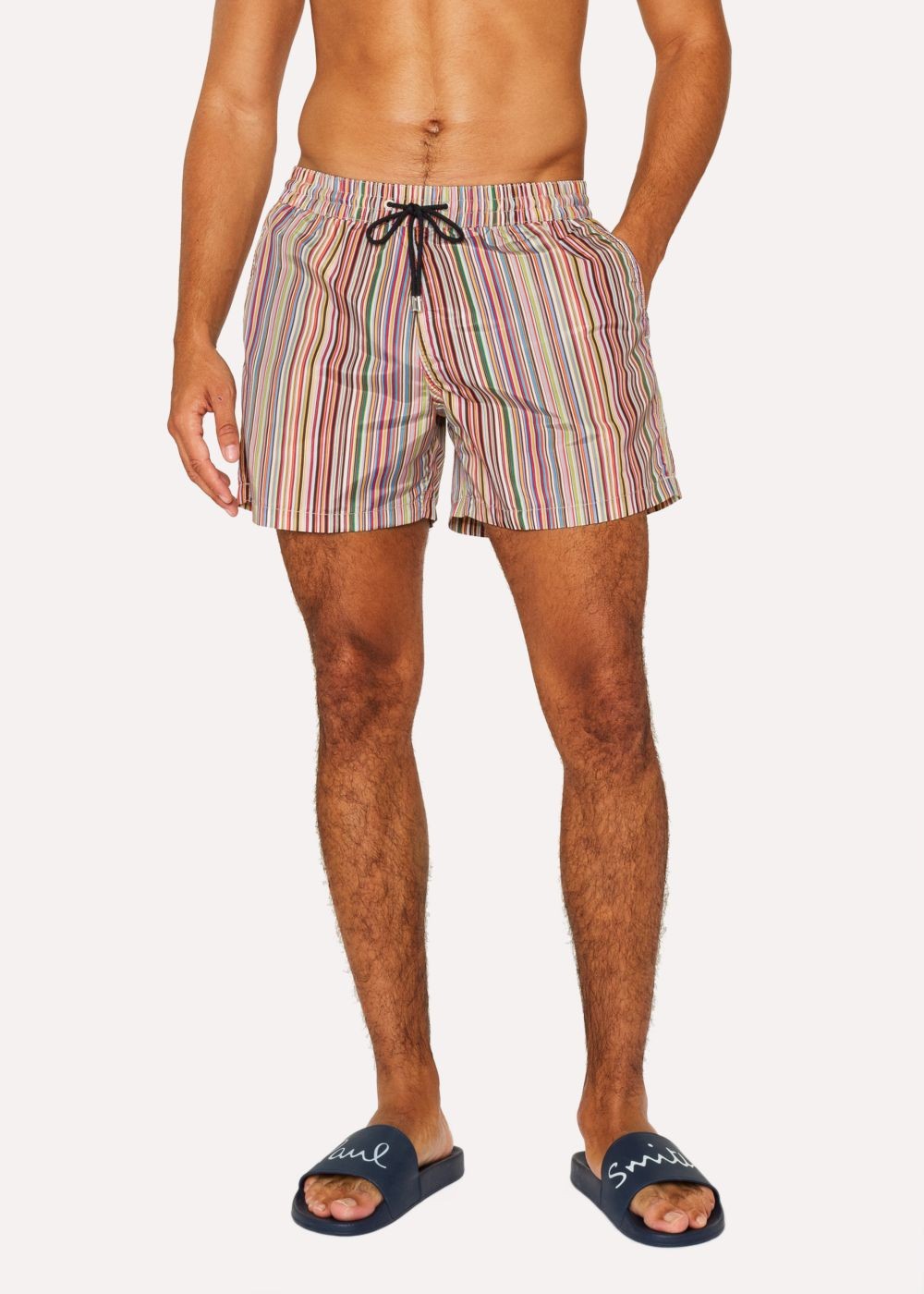 Paul Smith Men's 'signature Stripe' Print Swim Shorts