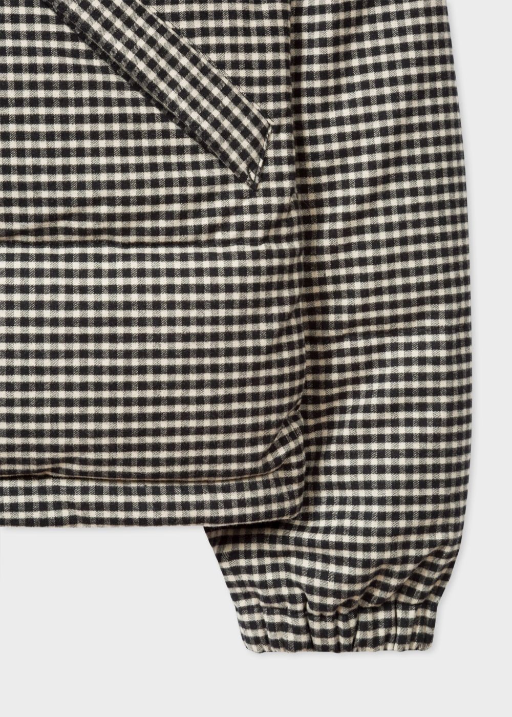 Paul Smith Mens's Black And White Gingham Down-Filled coat
