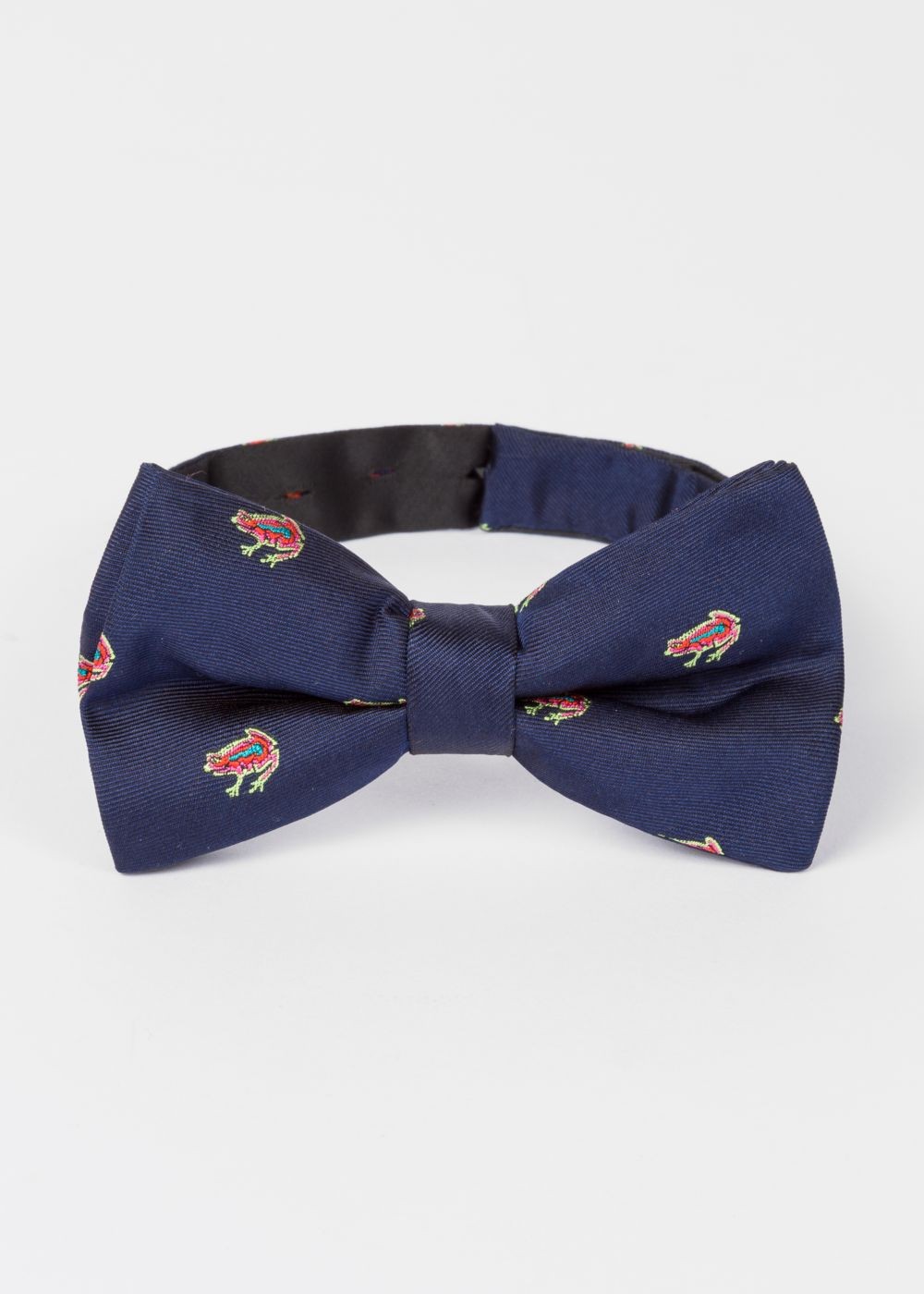 Paul Smith Mens's Navy Embroidered 'dreamer Frog' Silk Bow Tie