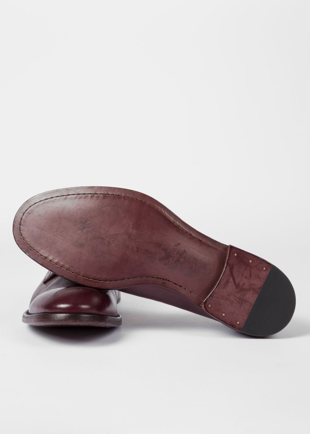 Paul Smith Men's Damson Leather 'chester' Flexible Travel Sneakers