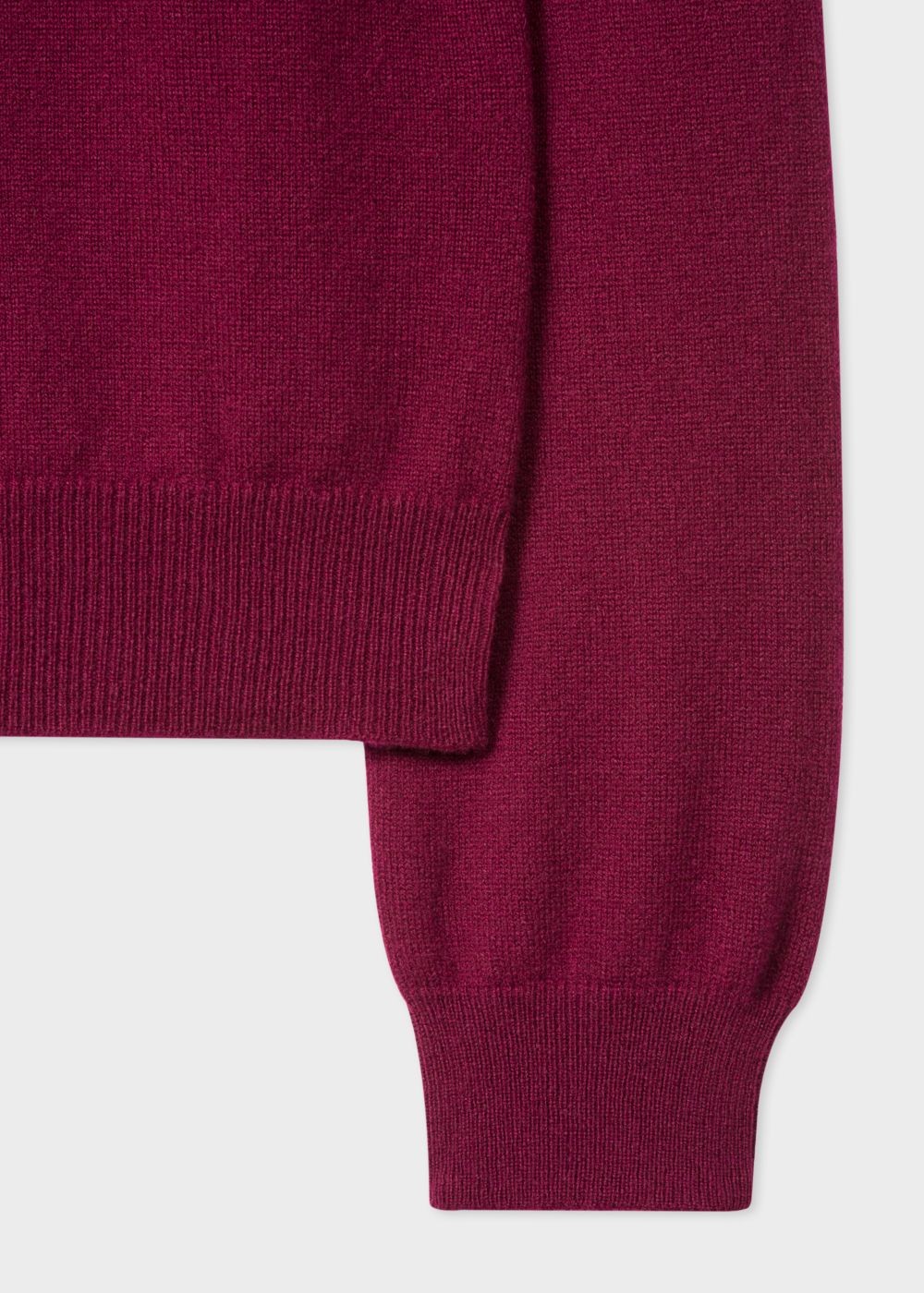 Paul Smith Lady's Burgundy Floral Appliqué Cashmere Sweater
