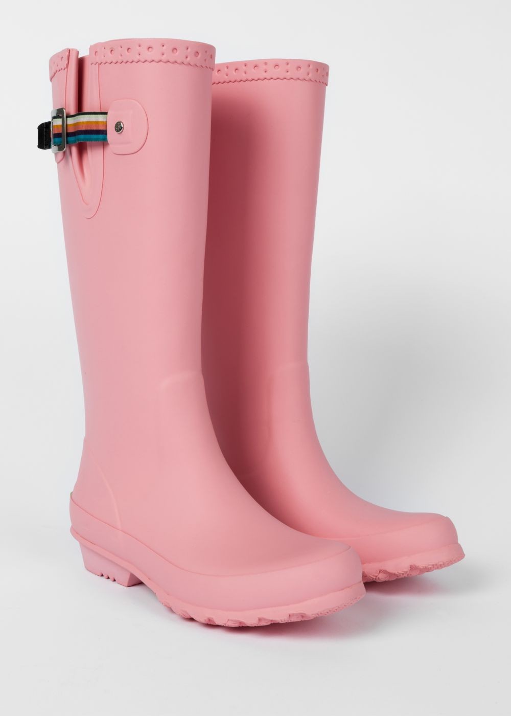 Paul Smith Lady's Pink Rubber 'idella' Wellington Boots