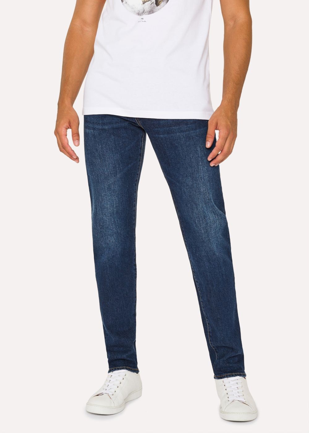 Paul Smith Men's Tapered-Fit 12Oz 'authentic Comfort Stretch' Dark-Wash Jeans