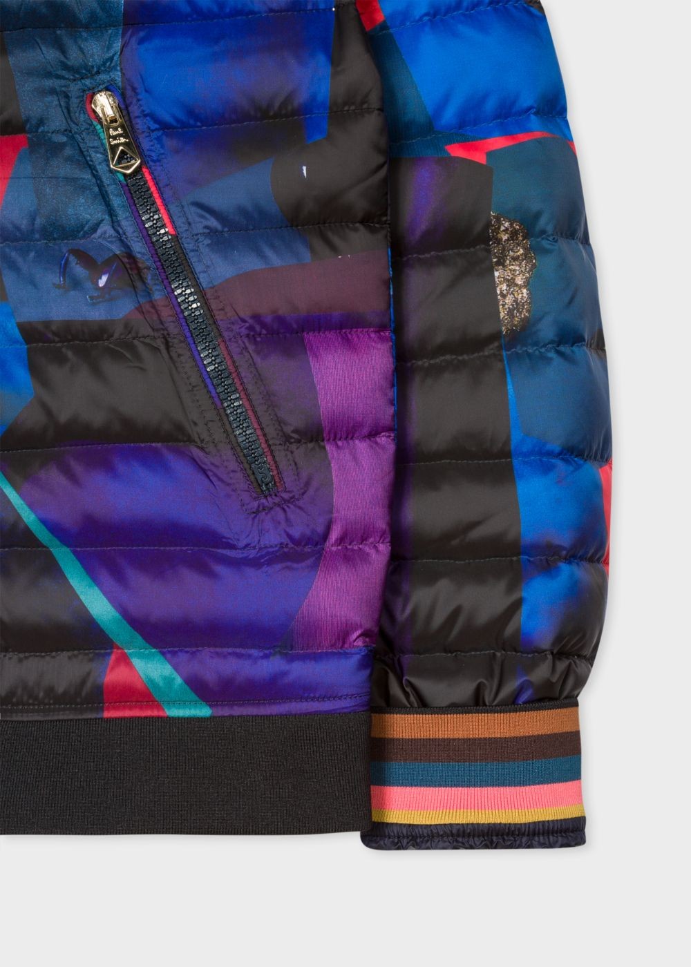 Paul Smith Men's 'rose Collage' Print Down Bomber Jacket