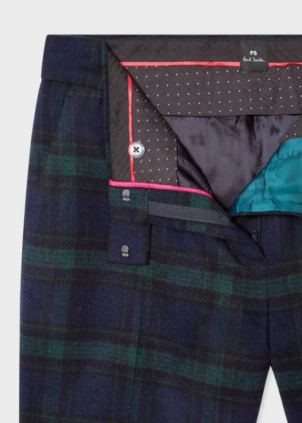 Paul Smith Women's Slim-Fit Blackwatch Tartan Wool-Blend Trousers