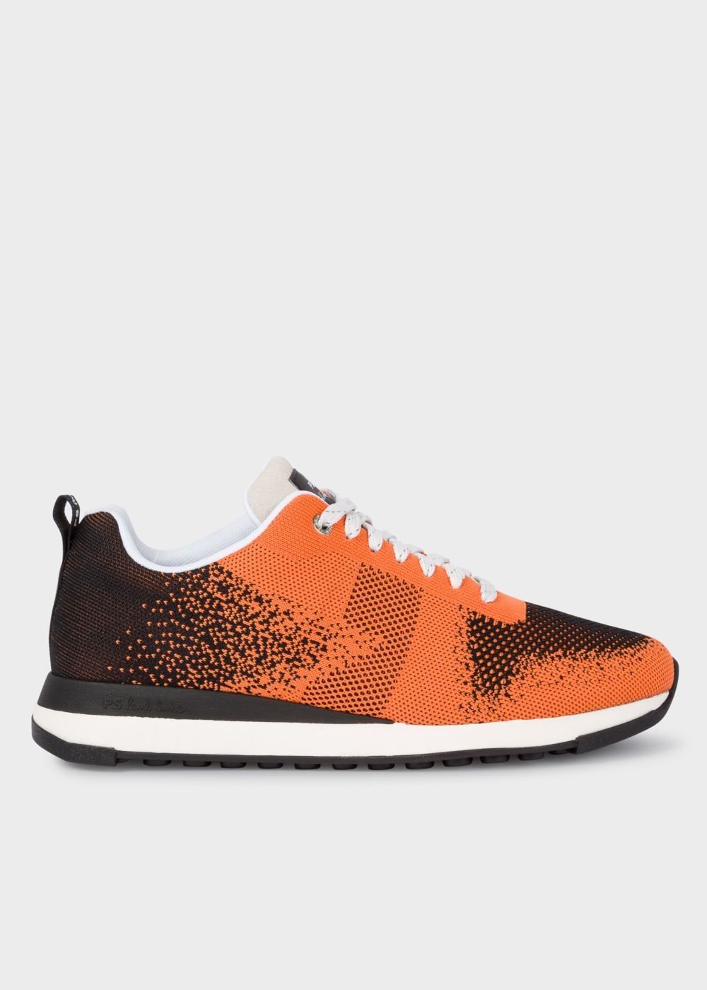 Paul Smith Mens's Black And Orange 'rappid' Knitted Trainers