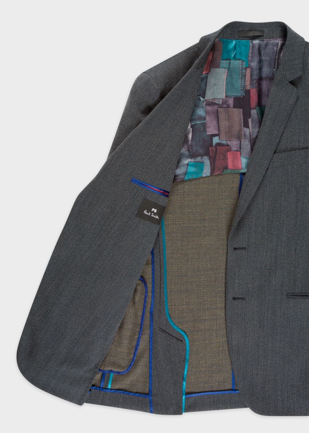Paul Smith Men's Slim-Fit Navy Flecked-Wool Buggy-Lined Blazer Clothing