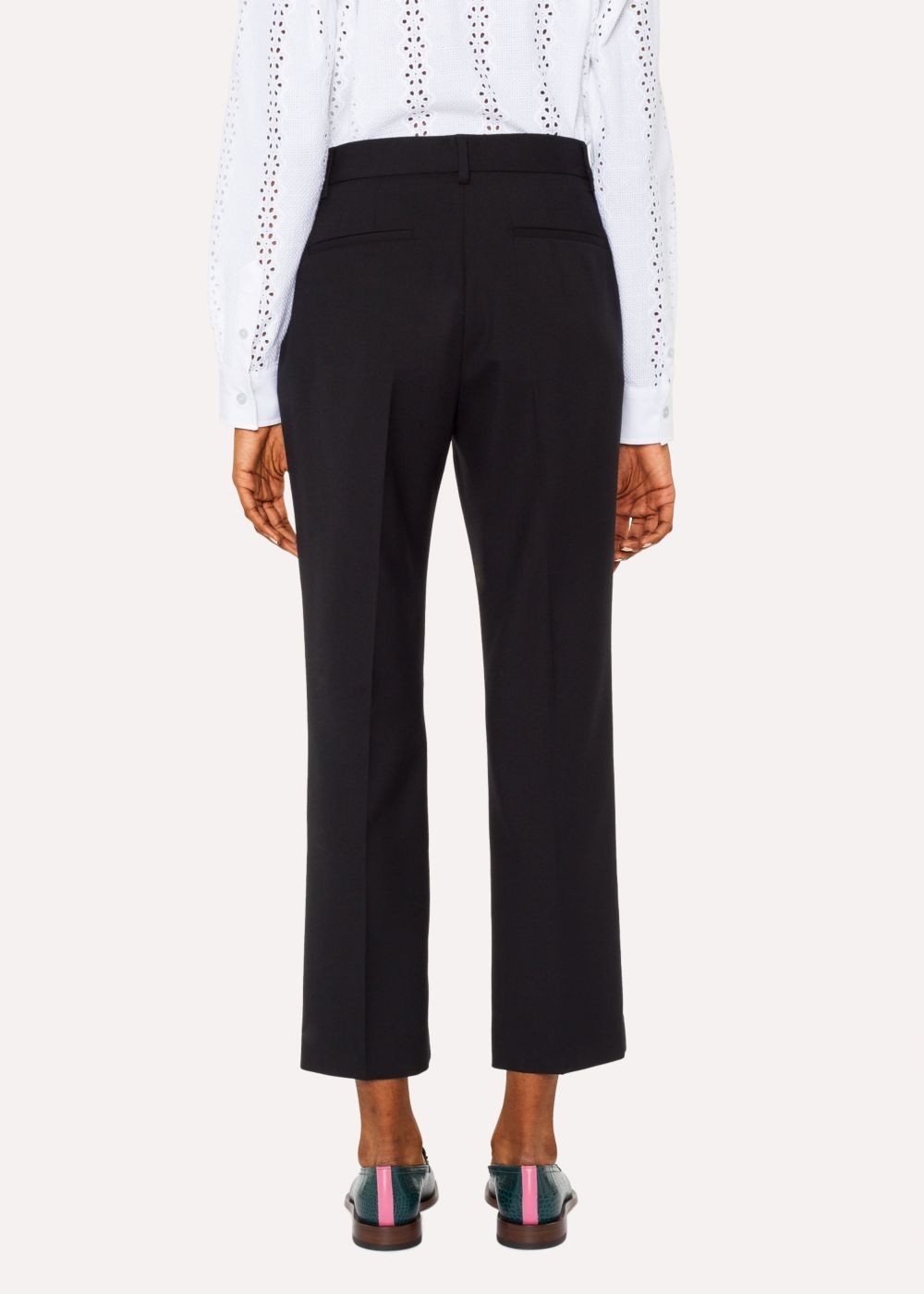 Paul Smith A Suit To Travel In - Womens's Black Slim-Fit Wool Pants