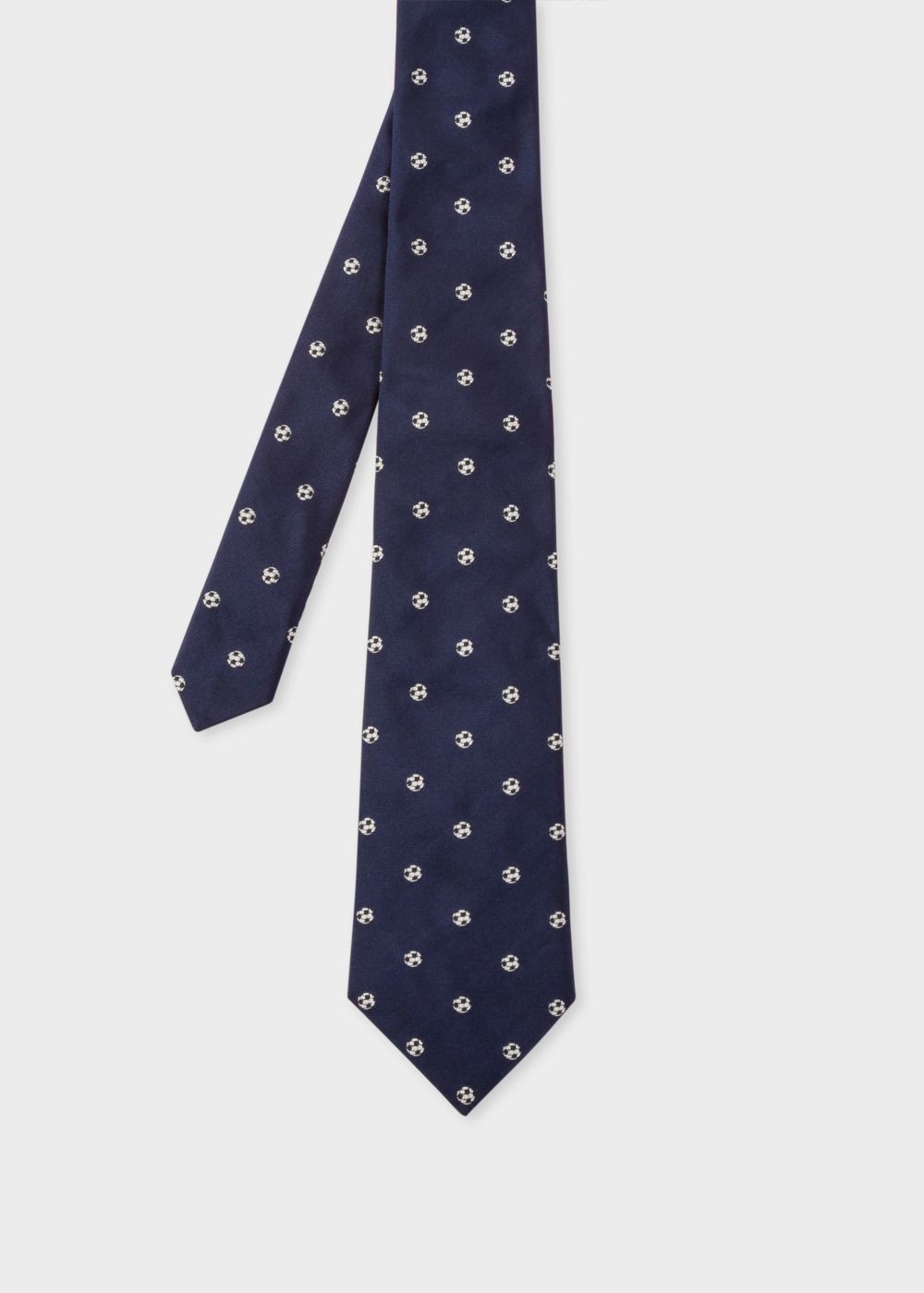 Paul Smith Mens's Navy Embroidered Football Motif Tie