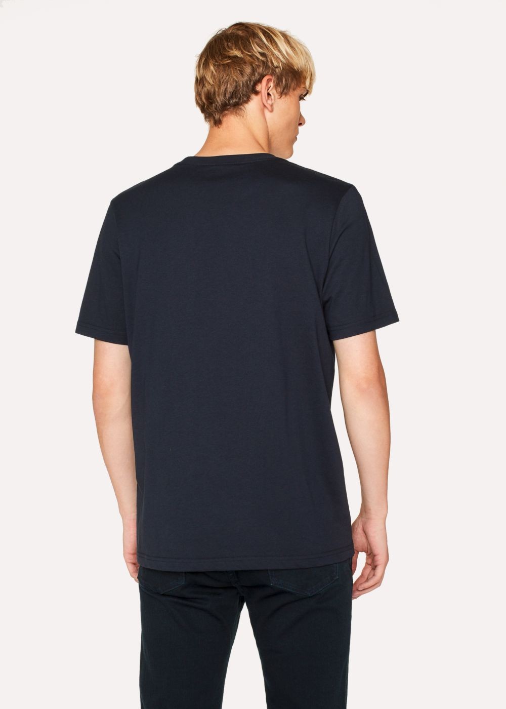 Paul Smith Mens's Navy '3D Football Pitch' Print Tee