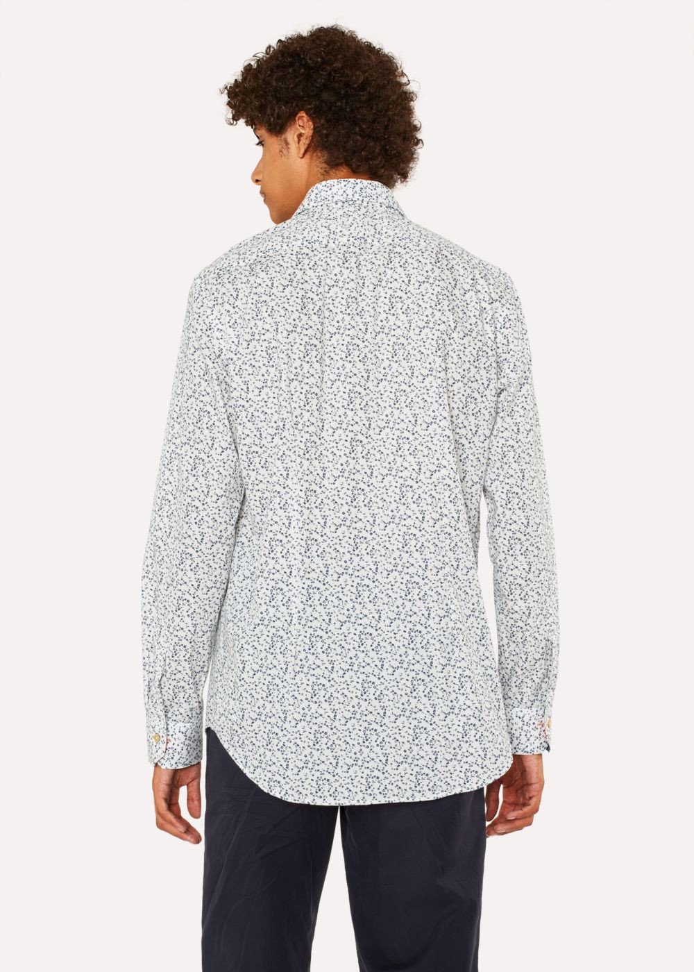 Paul Smith Men's Tailored-Fit White 'garden Floral' Print Cotton Tees