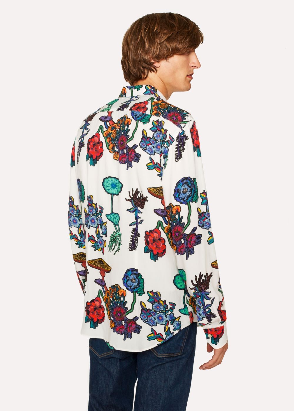 Paul Smith Mens's Slim-Fit White 'florian' Print T-Shirt