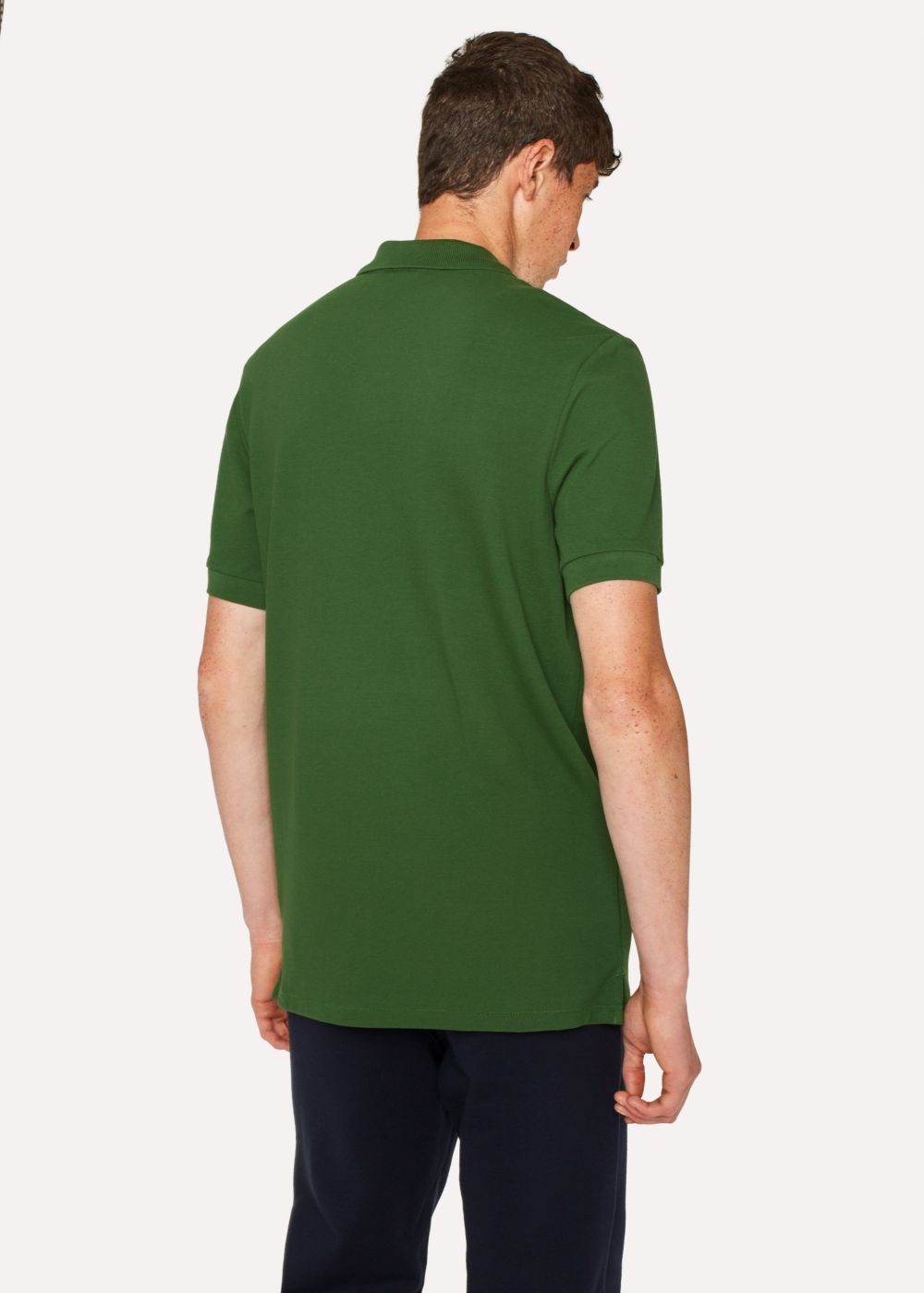 Paul Smith Men's Forest Green Organic Cotton-Piqué Zebra Logo Polo Tee