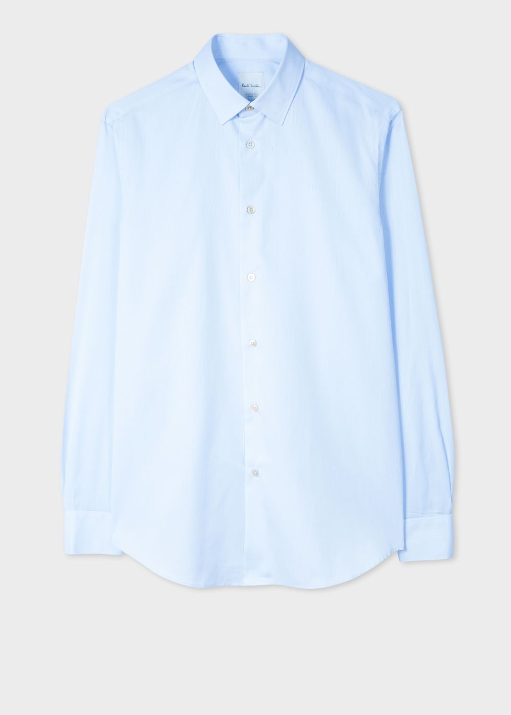 Paul Smith Men's Classic-Fit Sky Blue Thin Stripe Tees With 'artist Stripe' Cuff Lining