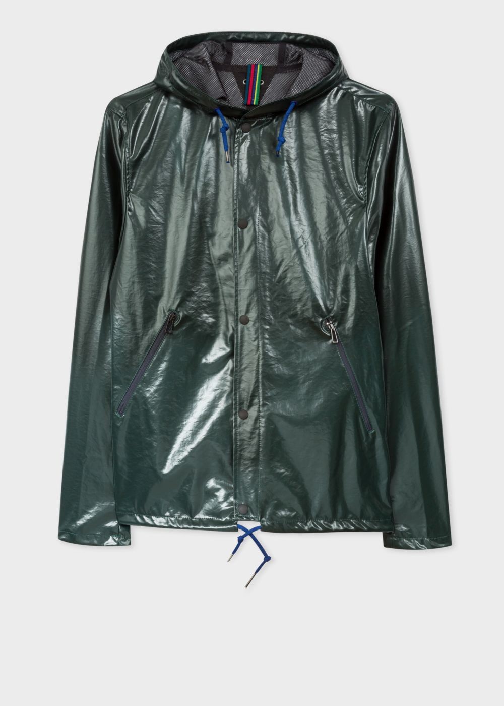 Paul Smith Men's Showerproof Dark Green Hooded Coats