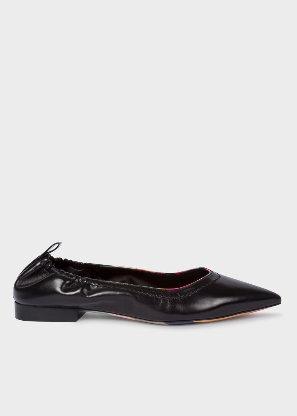 Paul Smith Women's Black 'lima' Leather Pumps With 'swirl' Details Trainers