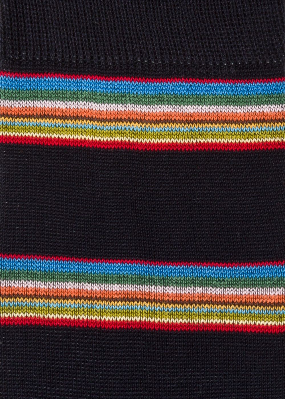 Paul Smith Mens's Dark Navy Multi-Coloured Block Stripe Socks