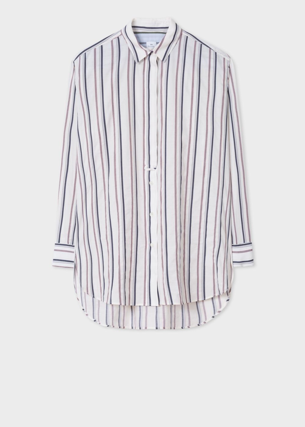 Paul Smith Women's White Thin Stripe Cotton-Blend Shirts