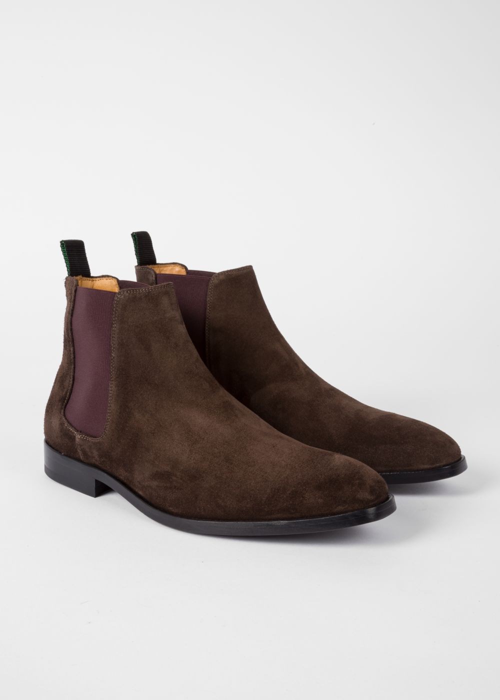 Paul Smith Men's Dark Brown Suede 'gerald' Chelsea Boots