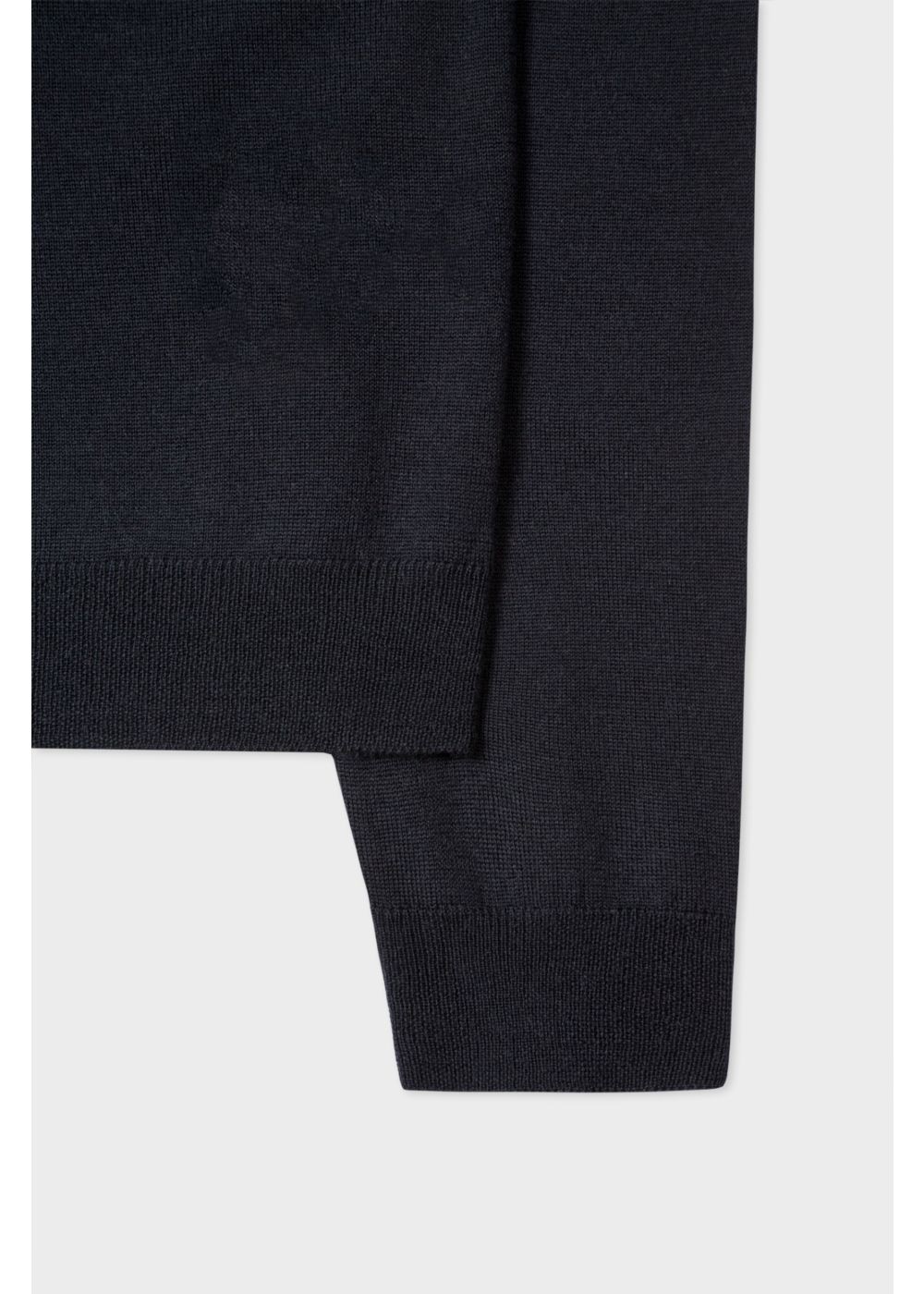 Paul Smith Lady's Navy Wool Sweater With 'artist Stripe' Collar