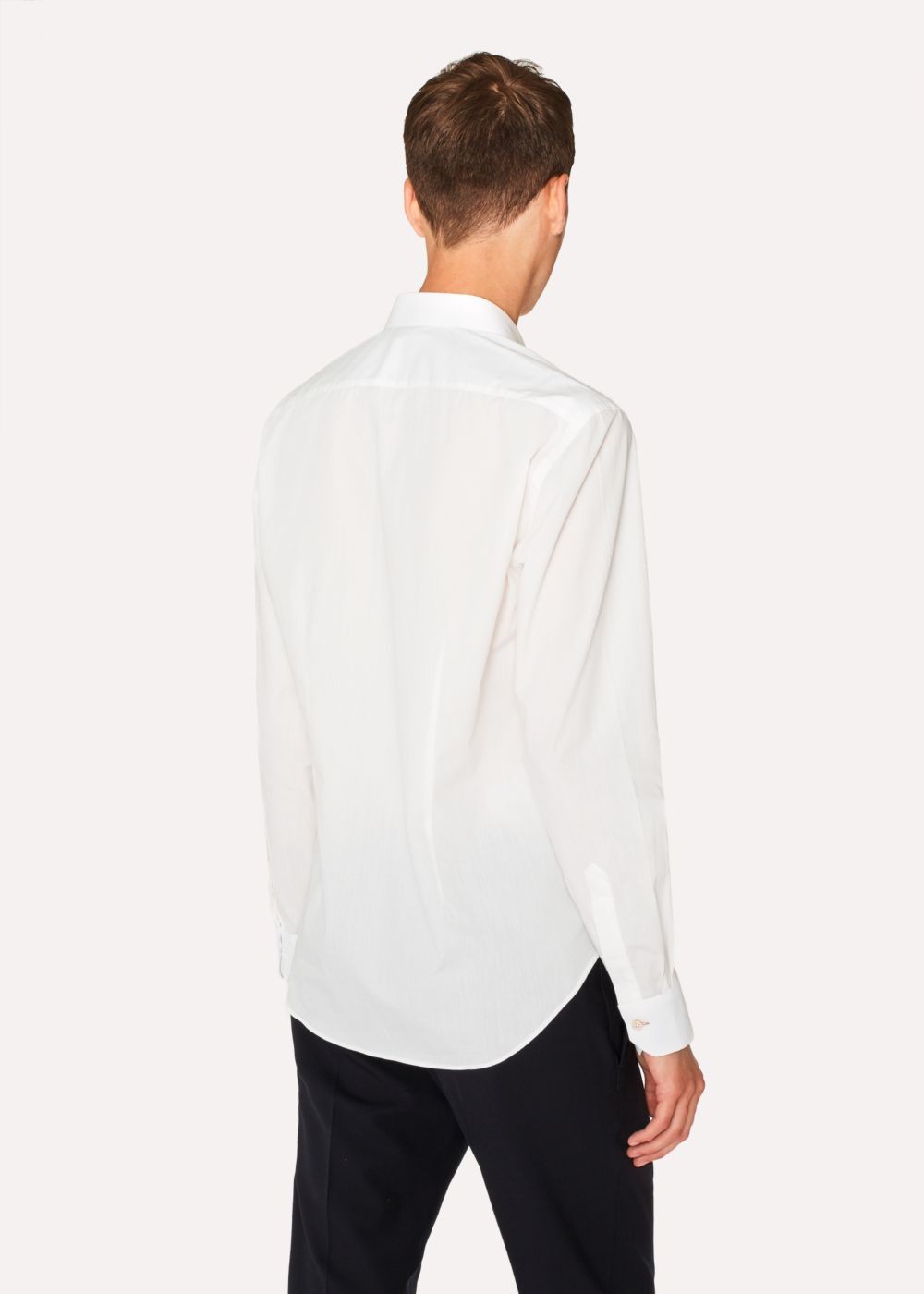 Paul Smith Men's Slim-Fit White 'rose' Print Tshirt