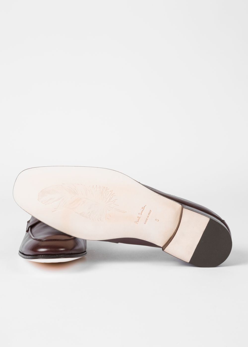Paul Smith Mens's Damson Leather 'glynn' Penny Loafers Trainers