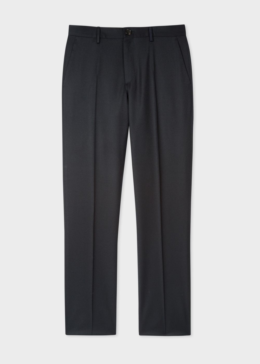Paul Smith Men's Mid-Fit Black Wool Pants