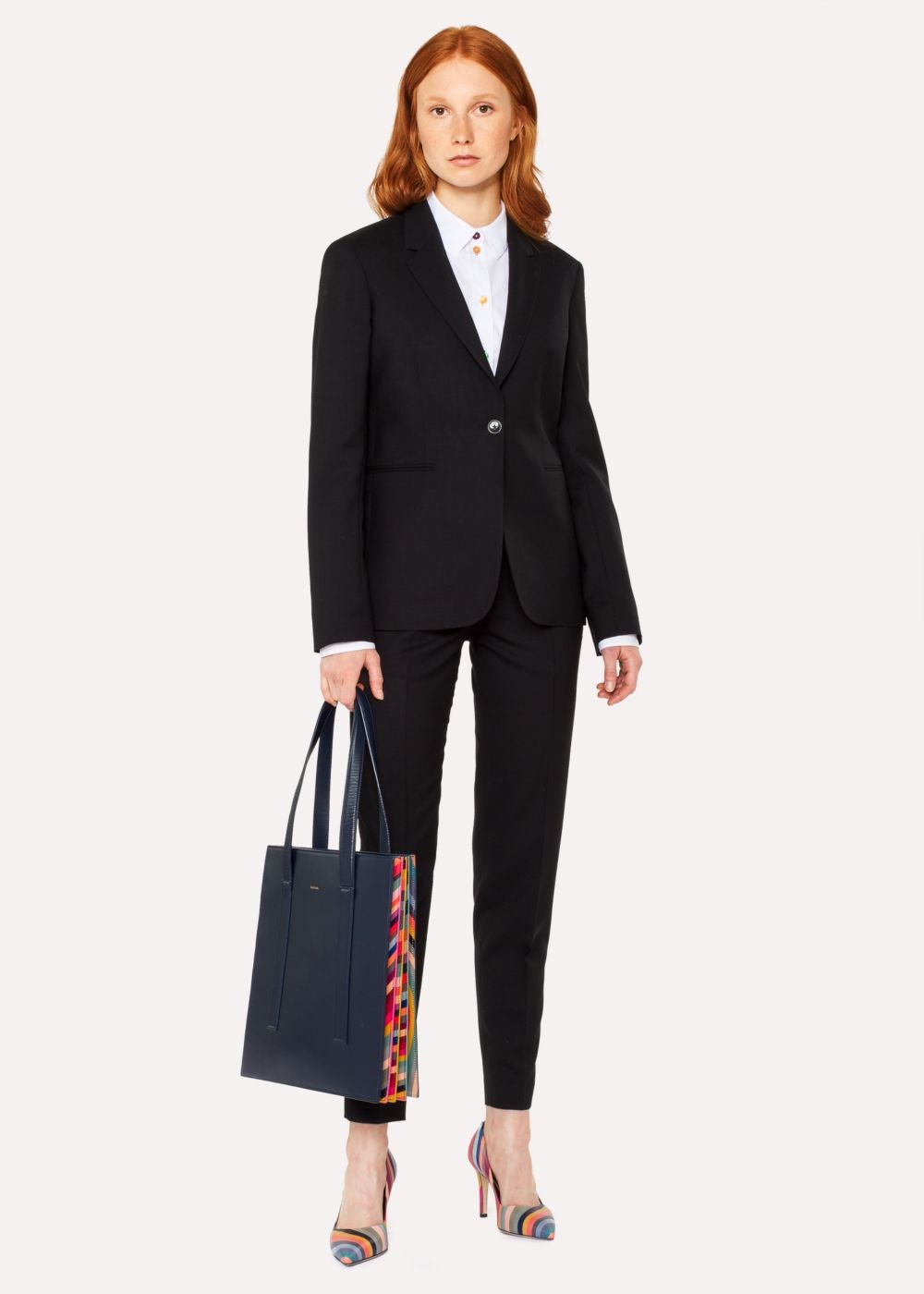 Paul Smith A Suit To Travel In - Women's Black One-Button Wool Suit