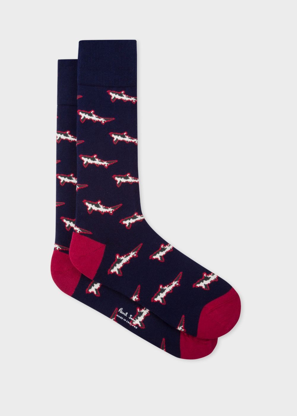 Paul Smith Men's Navy 'mini Sharks' Motif Socks