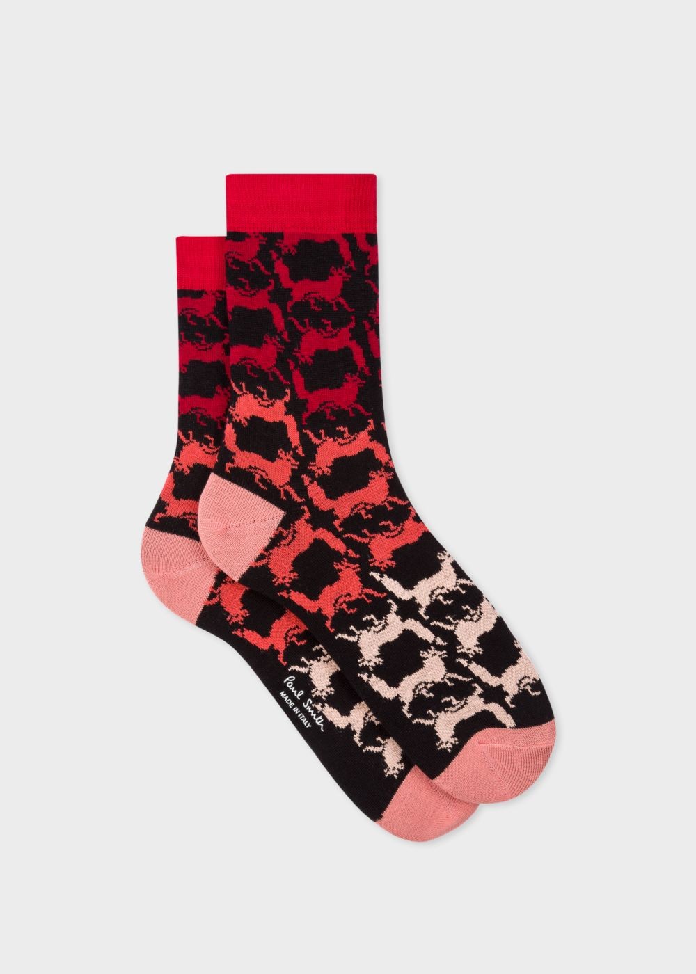 Paul Smith Women's Red 'fox' Motif Socks