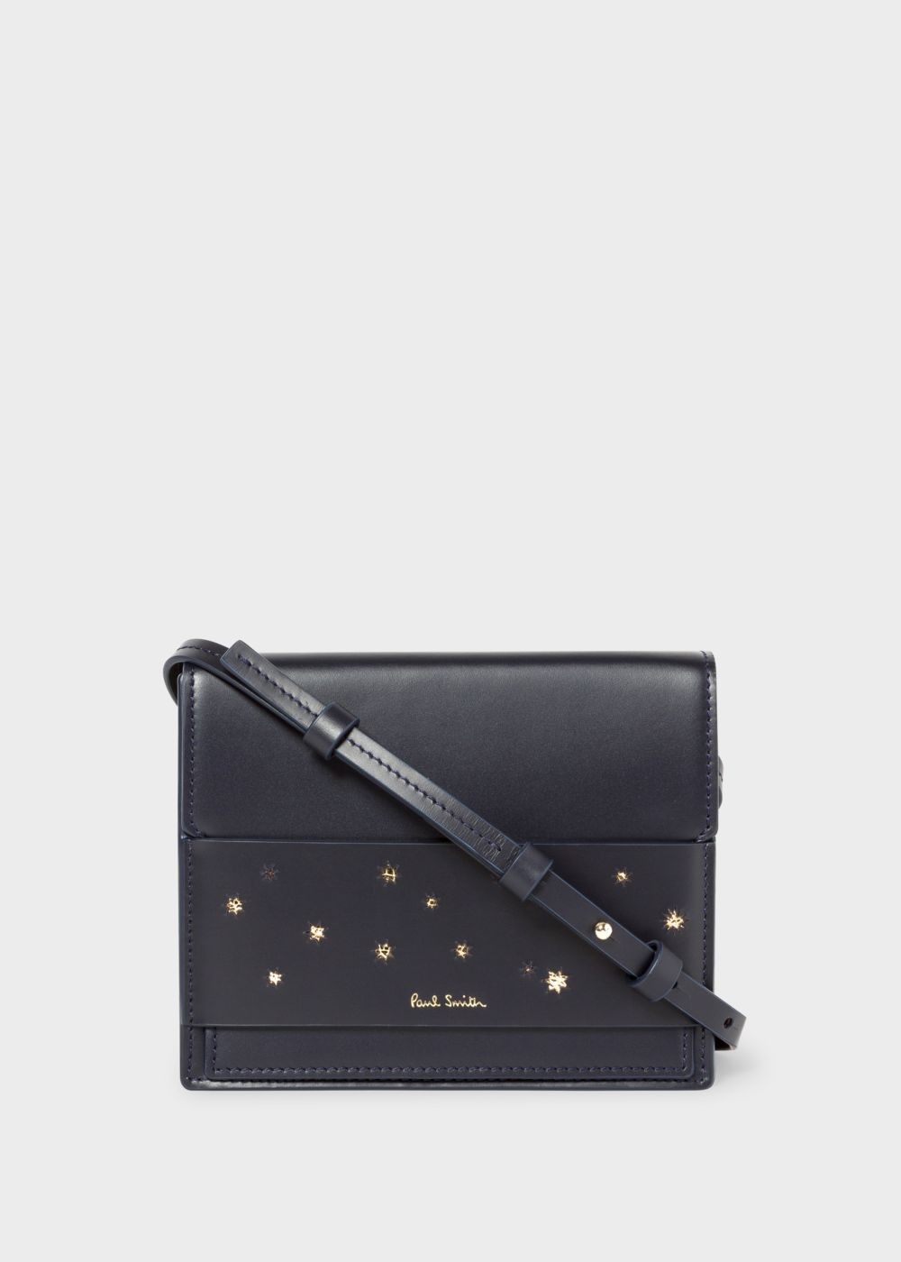 Paul Smith Lady's Navy 'gold Star' Leather Cross-Body Bags