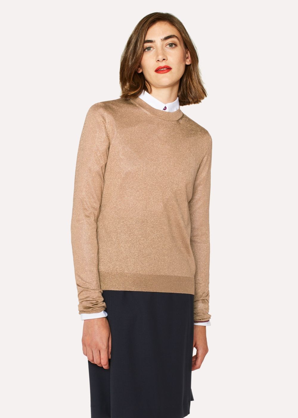 Paul Smith Womens's Gold Metallic Sweater