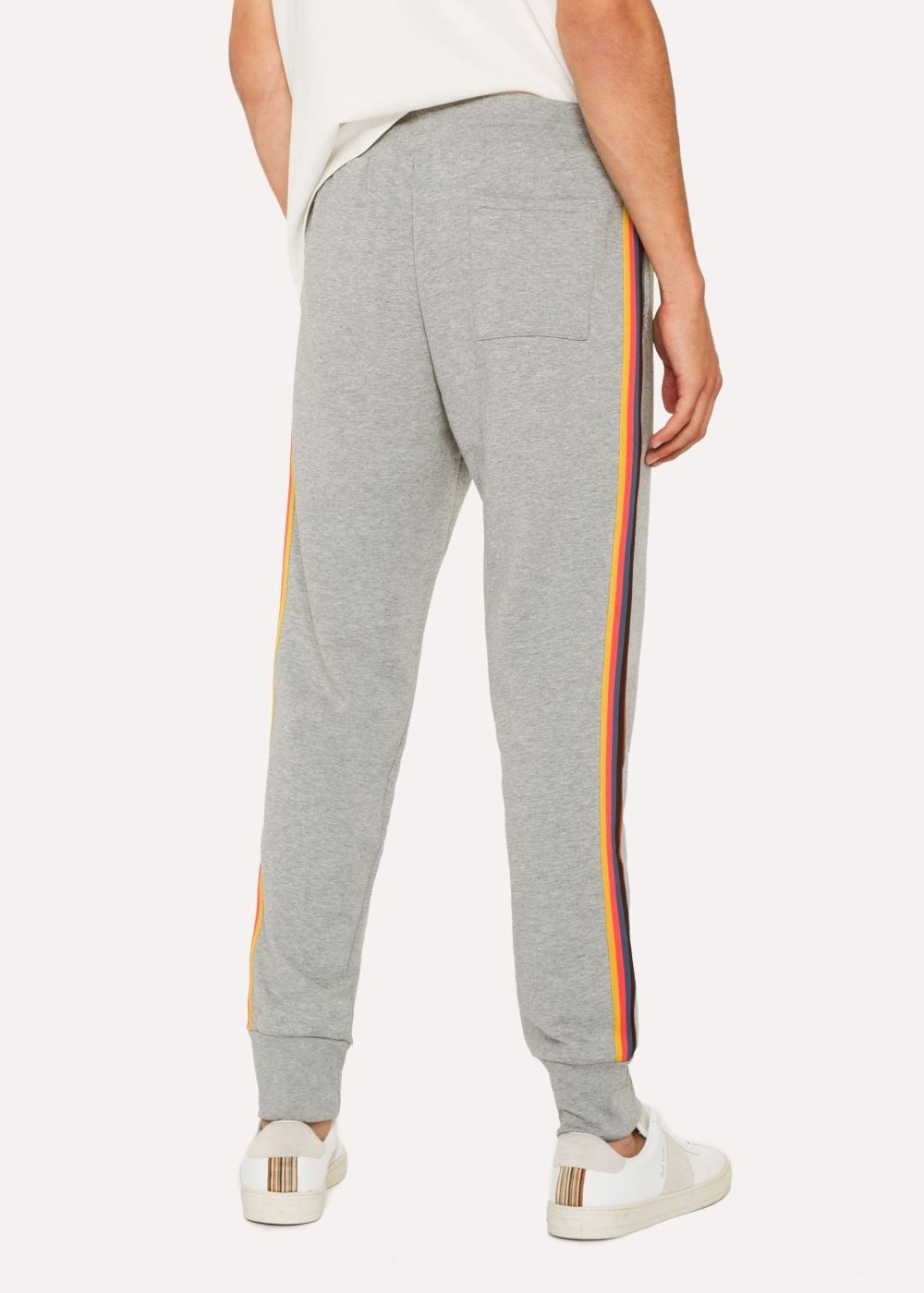 Paul Smith Men's Grey Marl 'artist Stripe' SweatPants