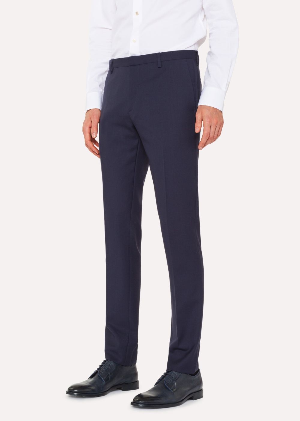 Paul Smith Men's Slim-Fit Light Navy Wool 'a Suit To Travel In' Pants
