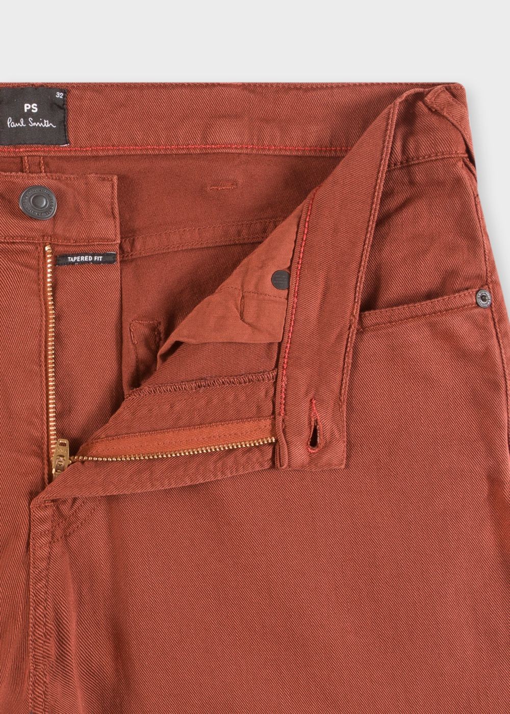 Paul Smith Men's Tapered-Fit Rust Garment-Dye Jeans