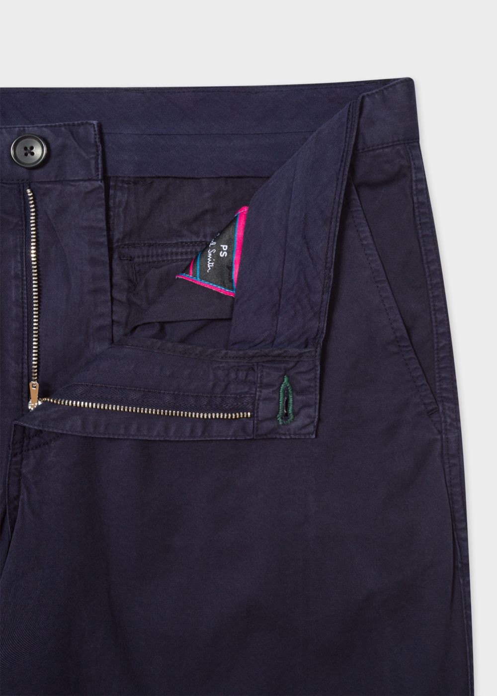 Paul Smith Men's Tapered-Fit Dark Navy Stretch Pima-Cotton Chinos Clothing