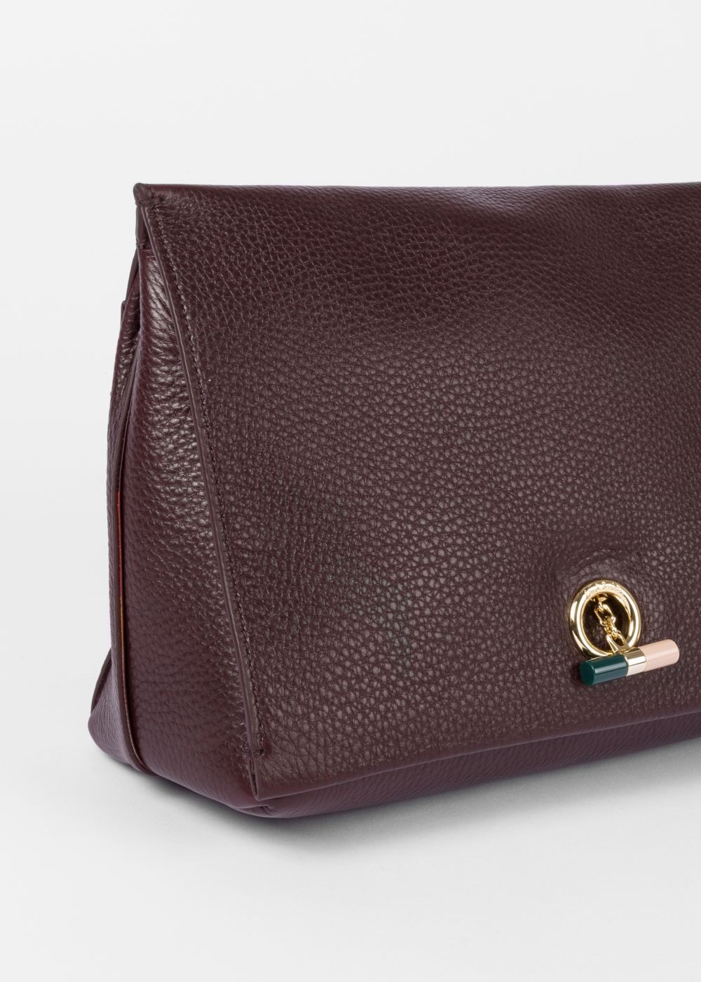 Paul Smith Women's Burgundy T-Bar Leather Shoulder Bag