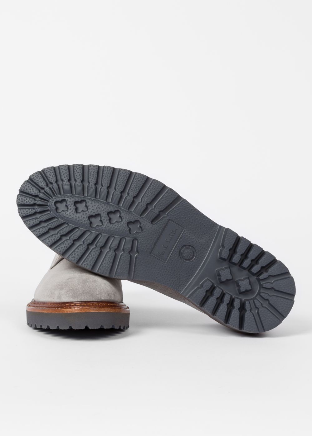 Paul Smith Mens's Grey Suede Leather 'rod' Derby Shoes
