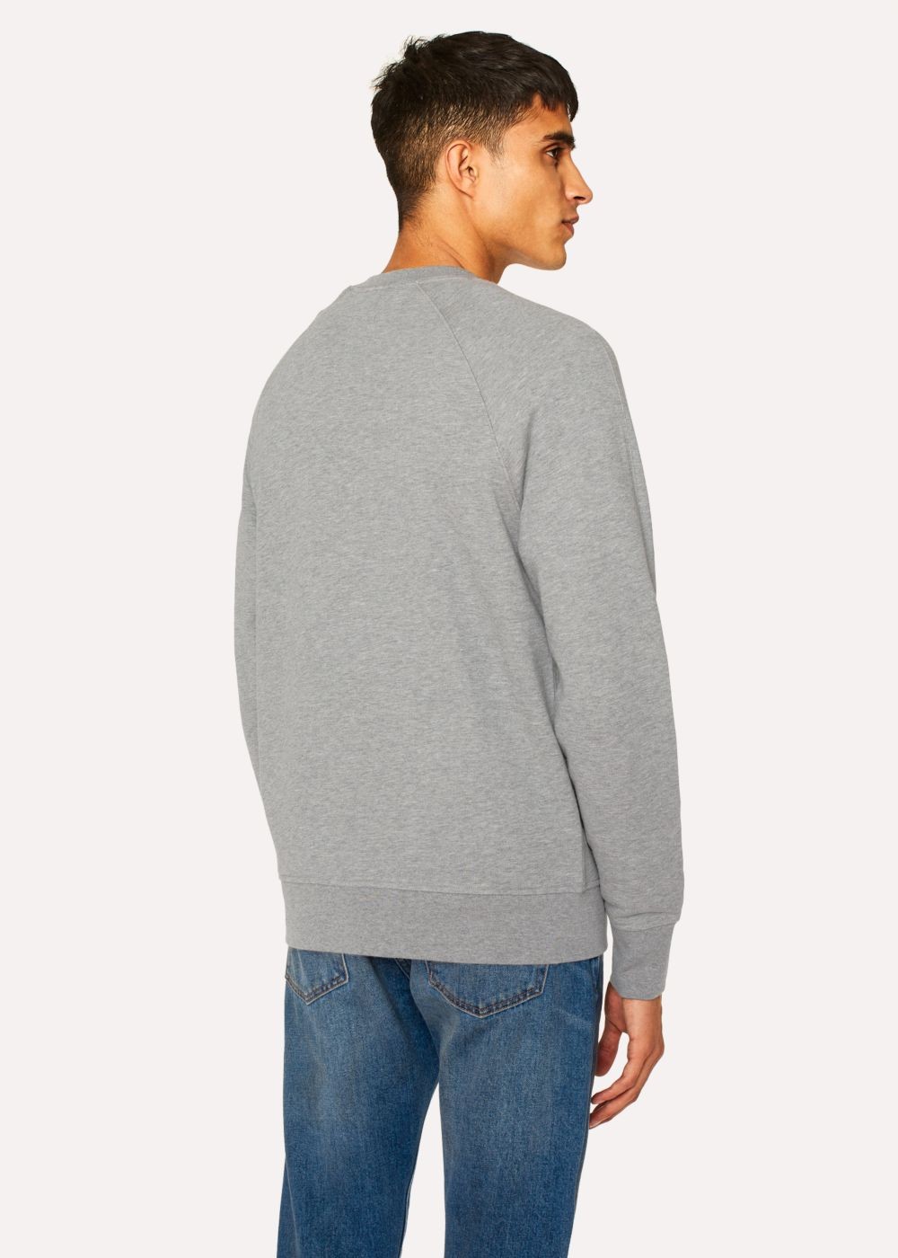Paul Smith Men's Grey Cotton Embroidered 'dino' Sweatshirt
