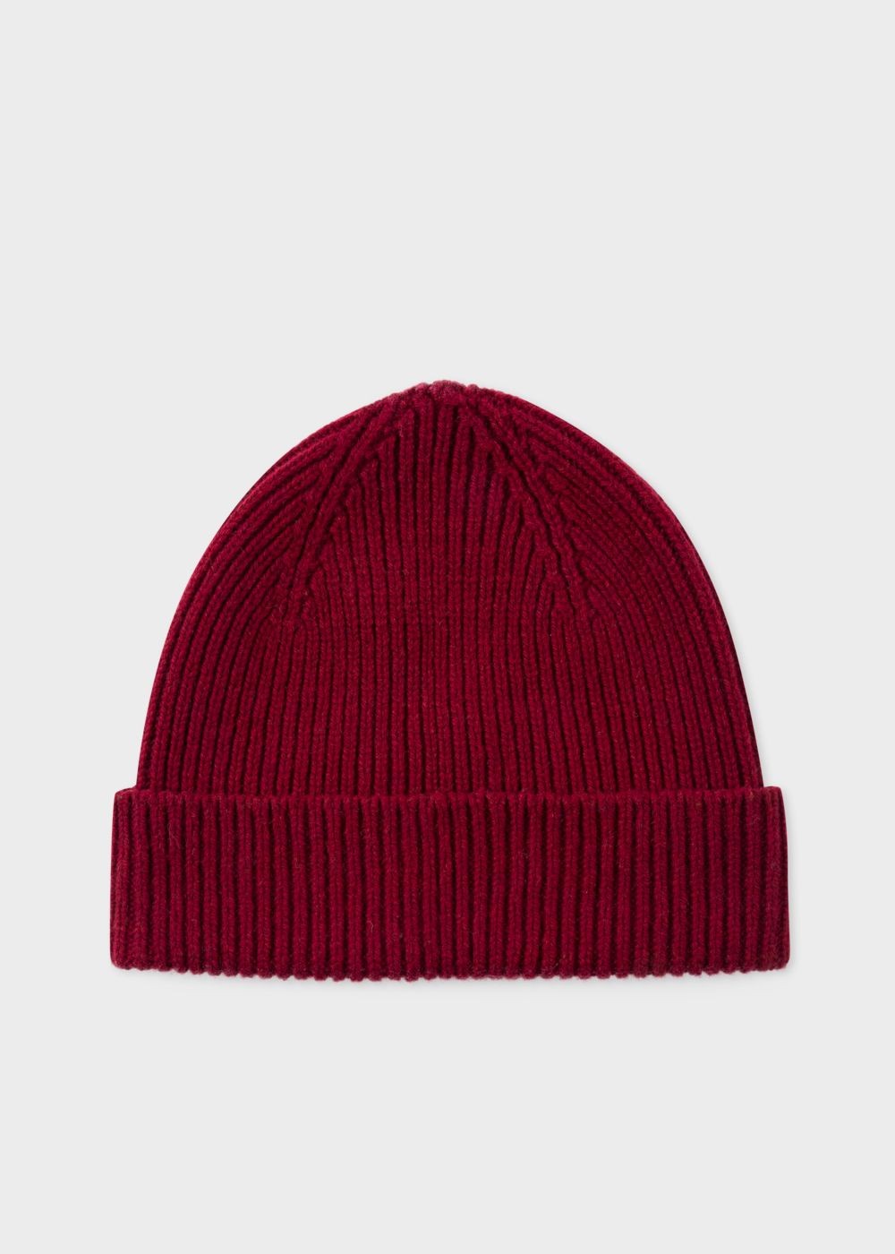 Paul Smith Men's Burgundy Cashmere-Blend Beanie Hat